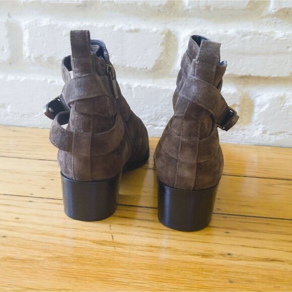 Marc Fisher LTD Yandi Brown Heel Bootie Suede 6 - Picture 3 of 10